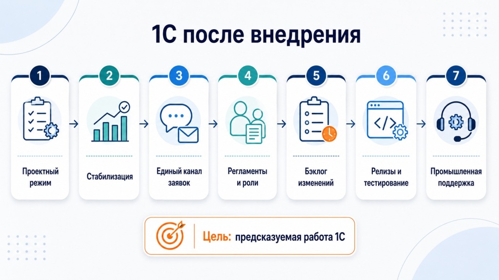 Путь от проектного режима к промышленной поддержке 1С Путь от проектного режима к промышленной поддержке 1С