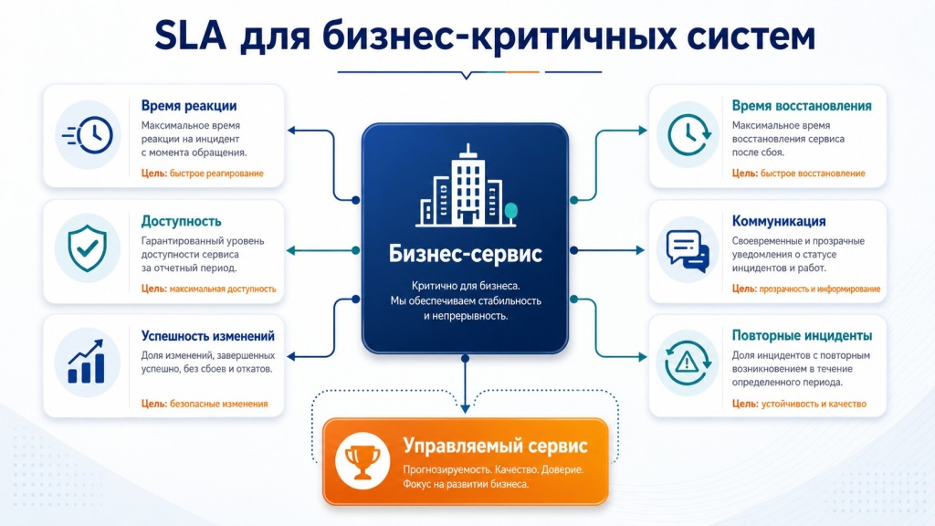 Метрики SLA, которые напрямую связаны с бизнес-сервисом Метрики SLA, которые напрямую связаны с бизнес-сервисом